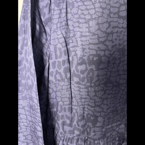 Blue Leopard Print Denim Dress - Picture 2 of 5